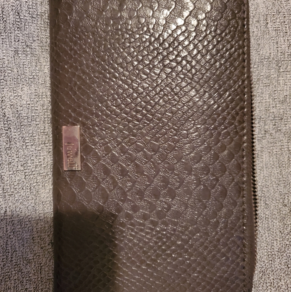 Snakeskin brown wallet